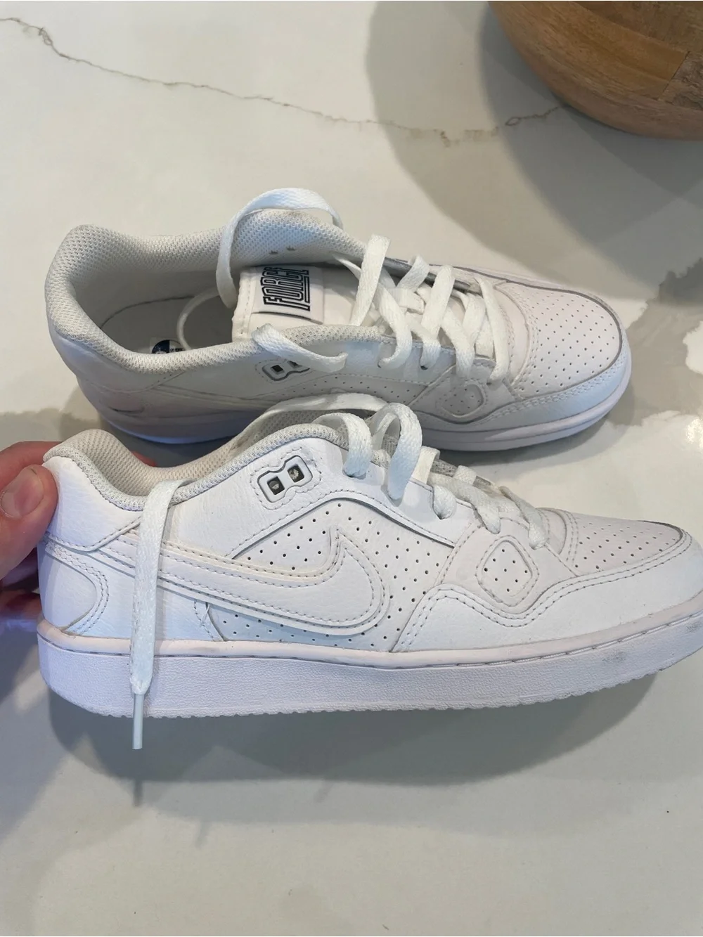 Nike Kids White Low-Top Athletic Sneakers
